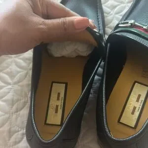 Gucci Black and Red Leather Loafers with Horsebit Detail NWOT Authentic Gucci | Shoes | Gucci Black And Red Leather Loafers With  main image 2